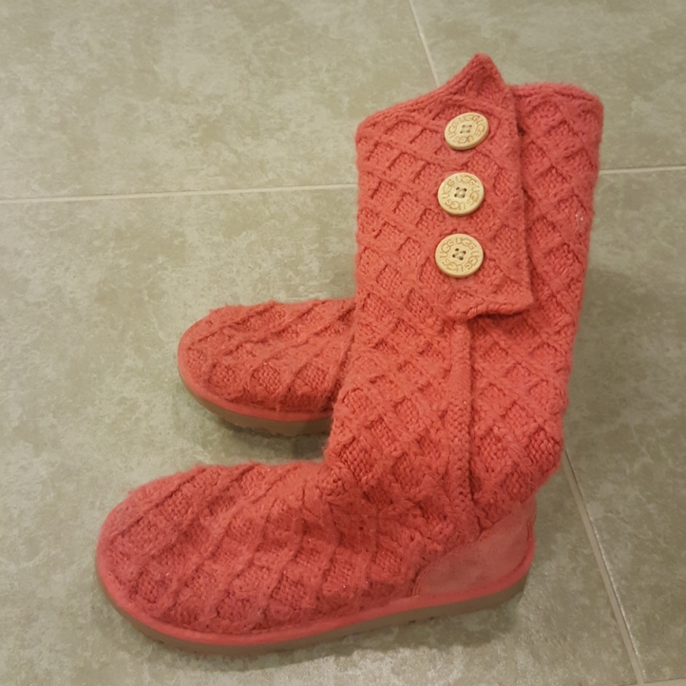 UGG Lattice Cardy peach boots W7